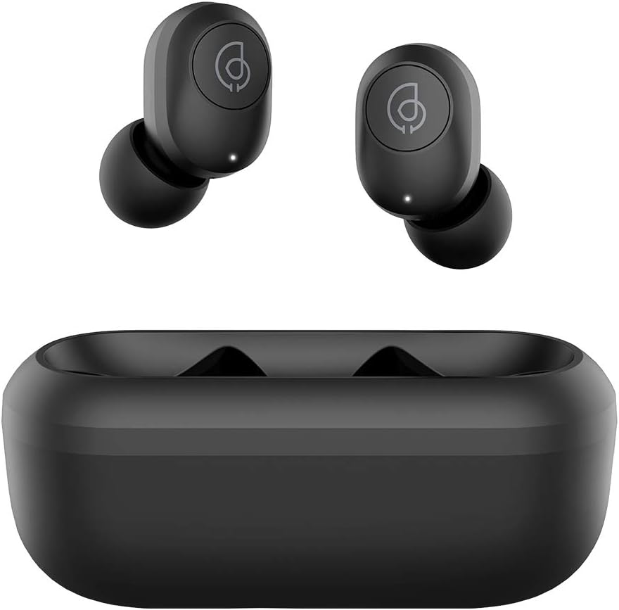 Wireless Earbuds With A Charging Cable Built-in, Haylou GT2 Bluetooth 5.0 Portable HD Stereo Ear Buds With 15 Hours Playtime/3.7g (Single Earbud)/Multifunctional Button/One-Step Connection(Black)