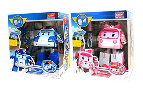 Robocar Poli Deluxe Transformer Toys Academy Robot Action Figures Korean Animation Kids Gift Set 2Pc