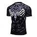 Red Plume Men's Compression Sports Fitness Shirt,Men Wolverine Printing T-Shirt Black