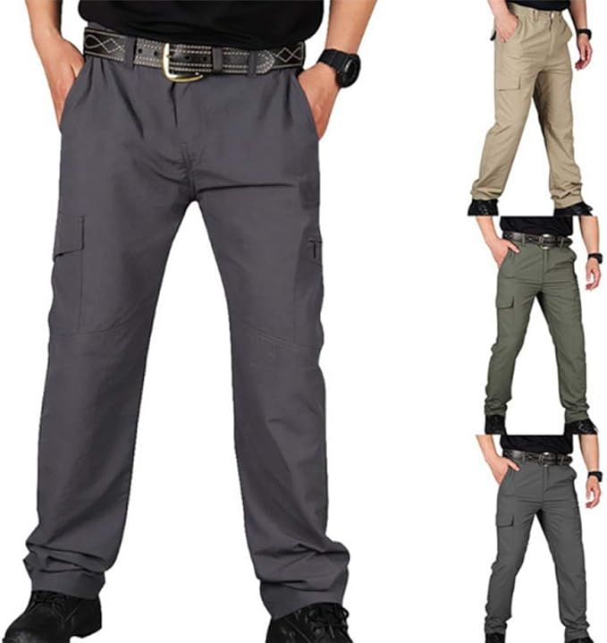 YOYVV Quick Dry Waterproof Hiking Pants Men Summer Climbing Trousers