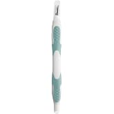 TRIM Easy Hold Cuticle Pusher &amp; Remover, Stainless Steel Manicure Tool | Dual-Ended stainless steel tool, ergonomic non-slip soft-touch grip, for precision nail prep, gel manicure, and cuticle care.