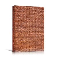Canvas Wall Art Brick Wall Pattern Abstract Architecture & Maps Building Chic Home Office Photography - 12x18 inches