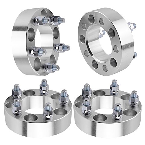 5x4.5 Wheel Spacers, YITAMOTOR 4pcs 1.5" 5 Lug Wheel Spacers for Jeep Wrangler/Cherokee/Liberty Ford Ranger/Explorer/Mustang/Edge Dodge Lincoln Mazda (1/2  x20 Studs & 82.5mm Hub Bore)