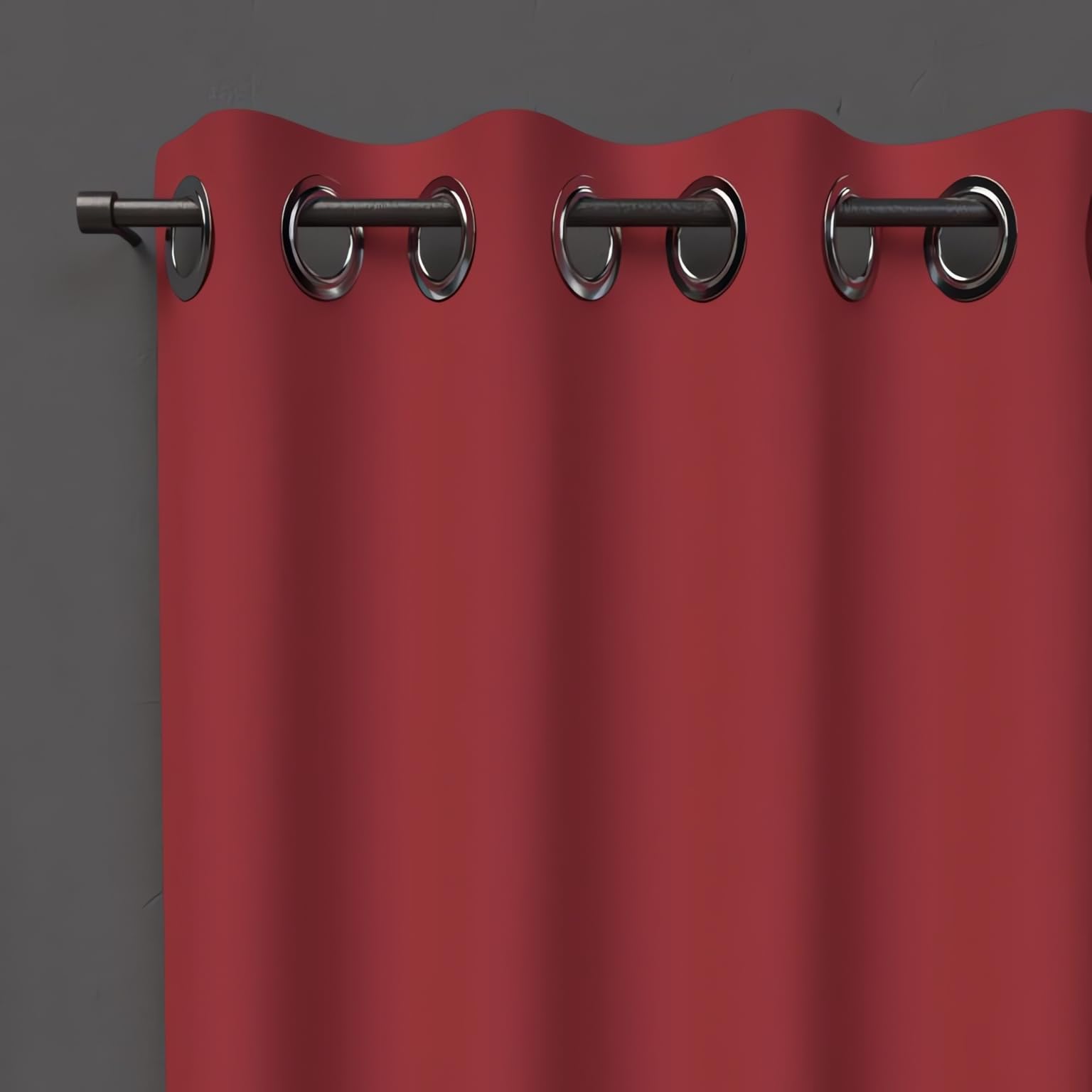 Soleil d'ocre Eyelet Blackout Curtain 140 x 250 cm Red โ image 1
