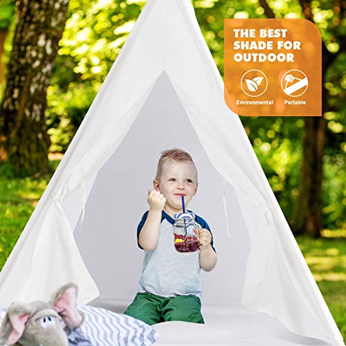 Peradix Tipi Infantil Tienda,con Cojín Cuadrado Carpa Dejuego Tienda India par,Interior / Exterior Tienda Campaña para Niños,Carpa Tipi para Niños Fondo de Fotografía de Juguete