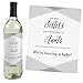 Big Dot of Happiness Family Pregnancy Announcement Gift for Women and Men - Wine Bottle Label Stickers Set 4