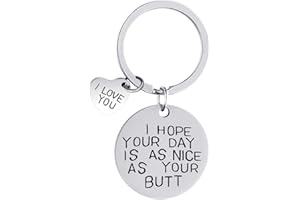 ChunRun Gifts for Women Christmas Stocking Stuffers - I Hope Your Day Keychain - Perfect Valentines Day Gifts for Her, Girlfriend, Husband, Wife I Love You Romantic Presents Gift Ideas