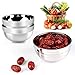 Stainless Steel Bowl, Kereda Stainless Steel Mixing Bowls 10 Pack Double Walled Insulated Metal Snack Nesting Bowl Set
