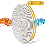 Hicoo Weather Stripping for Door Window Insulation kit Rubber Door Seal Strip Strip Weatherstrip Soundproofing Winter Seal Adhesive Cars Frame Side Draft Stopper