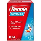 Rennie Peppermint 24 Tablets