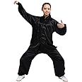 Adult Traditional Tai Chi Uniform Lightweight Stretchy Silk Wushu Suit Chinese Kung Fu Costumes