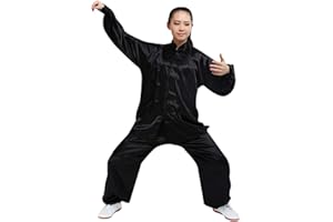 POSITIVE COSTUME Adult Traditional Tai Chi Uniform Lightweight Stretchy Silk Wushu Suit Chinese Kung Fu Costumes