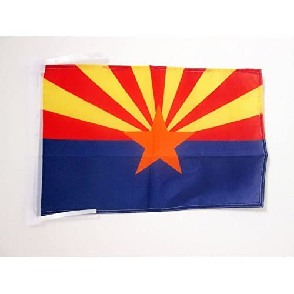 AZ FLAG - Arizona Flag - 18'' x 12'' - 100% Polyester US state of Arizona Small Banner with Two Cords - Fade Resistant - Vivid Colors - 18x12 in - 45x30 Cm โ image 1
