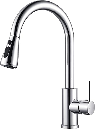 Peppermint Kitchen Taps Mixer Pull Out Spray 360° Swivel Chrome 1 Hole