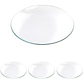QWORK Watch Glass Beaker Cover, 4 Pack, 6" (150mm) Diameter, Cover Lids for Beakers &amp; Flasks, Evaporation Dish, Polished