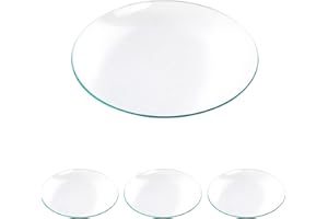 QWORK Watch Glass Beaker Cover, 4 Pack, 6" (150mm) Diameter, Cover Lids for Beakers & Flasks, Evaporation Dish, Polished