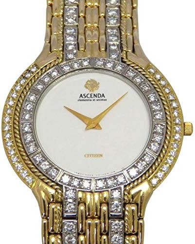 Amazon シチズン Citizen アセンダ ベゼル ブレスダイヤ ホワイト文字盤 アンティーク 腕時計 レディース W1339 レディース腕時計 腕時計 通販
