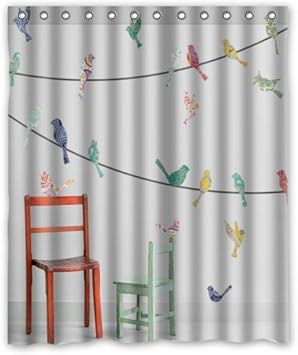 Birds On A Wire Shower Curtain 60 X 72 Waterproof Material