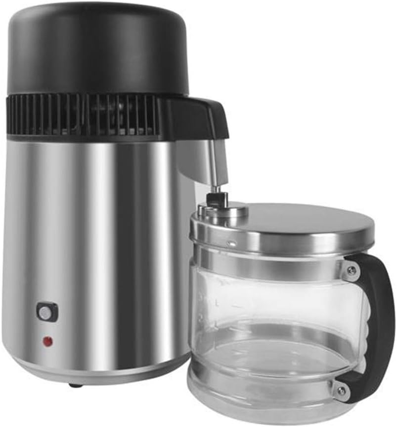Diaozhatian 110V/220V/240V 750W Countertop Water Distiller Machine, 304Stainless Steel Pure Water Purifier, Overheat Protection for Office, lab, Hospital, Clinic, Home,240V