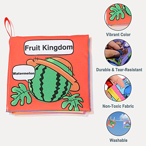 image for Acekid First Soft Book, Nontoxic Baby Cloth Books Early Education Toys