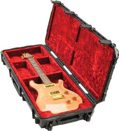 SKB Injection Molded Electric Guitar Case, Open Cavity, TSA Latches, with wheels (3i-4214-OP)