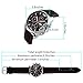 Skmei Men's Watches Built in Chronograph and Date with Black Leather Quartz Sports Casual Wrist Watch
