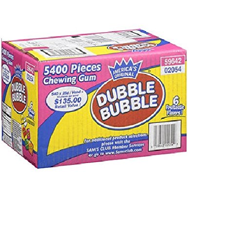 Dubble Bubble Tab Chewing Gum - 5400 Ct.