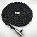 Durark 25-Feet Expandable Hose with Brass Fittings and Shut-off Valve, Black