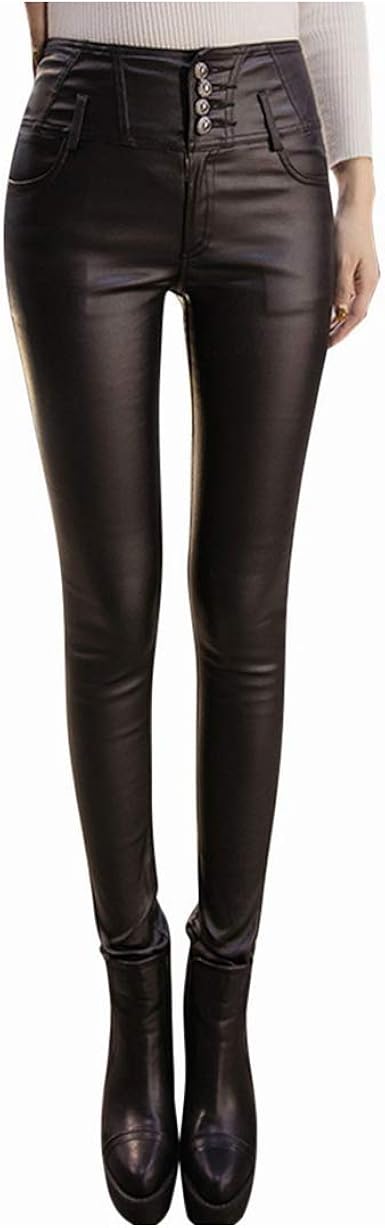 womens skinny leather trousers