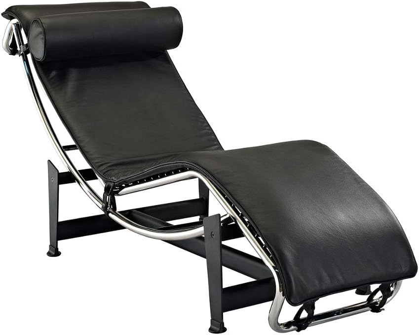 Amazon.com: Modway Charles Leather Chaise Lounge: Garden & Outdoor