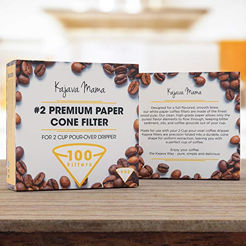 Kajava Mama V02 Premium Paper Cone Filter 100pc Set of Disposable
