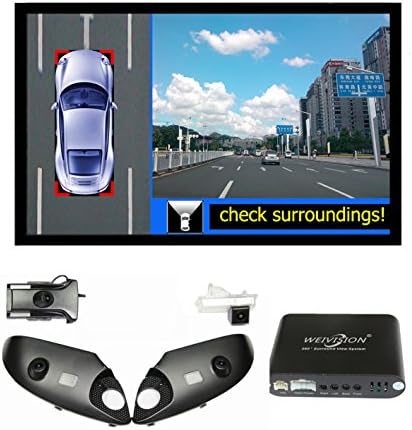 Weivision 360 Bird View Car DVR Record Surround Parking System with 4 Hd Rear Front Side View Camera for Prado with Asian Version 2010