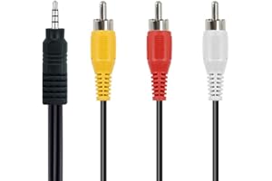 AILTECK 3.5mm to RCA Camcorder AV Audio Video Output Cable, 3 RCA to 3.5mm AV Input Cord Replacement for Sony TV 5FT