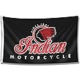 DecrPlus Flag Motorcycle Banner 3x5ft/90 * 150cm (HD Printing, Durable 150D Polyester) for Garage Man Cave with Metal Grommet