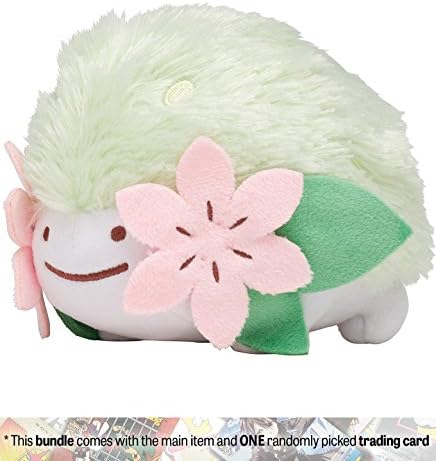Ditto as Shaymin: Pokemon Center Japan "Transform! Ditto" Mini Plush + 1 Pokemon Trading Card Bundle