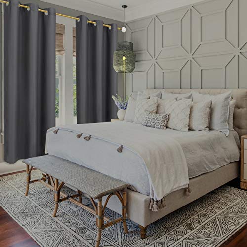 Grey Grommet Blackout Curtains for Bedroom Thermal ... Grey Grommet Blackout Curtains for Bedroom Thermal ... on {keyword}