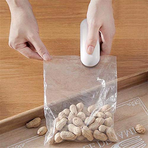 TMROW Mini Sealing Machine Heat Impulse Sealer Bags Capper Plastic Food Snack Storage Seal Sealing Bag Clips Portable Hand Pressure