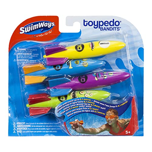 Sand & Water Toys Swimways Toypedo 25th Anniversary Edition Underwater Torpedo Pool Toy