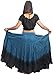 Wevez Women's ATS Tribal Dip Dye 25 Yard Skirt, One Size, Teal/Black