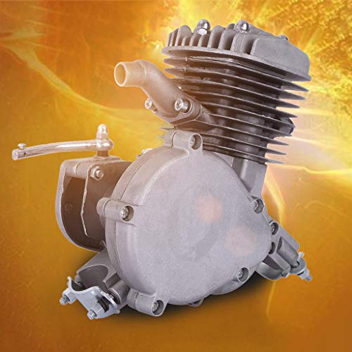 50/66/80cc Bicycle Engine Only, 2 Stroke Engine Motor Kit for Bicycle, Pocket Bike, Mini Dirt Bikes Atvs (Silver) - Thumbnail 4