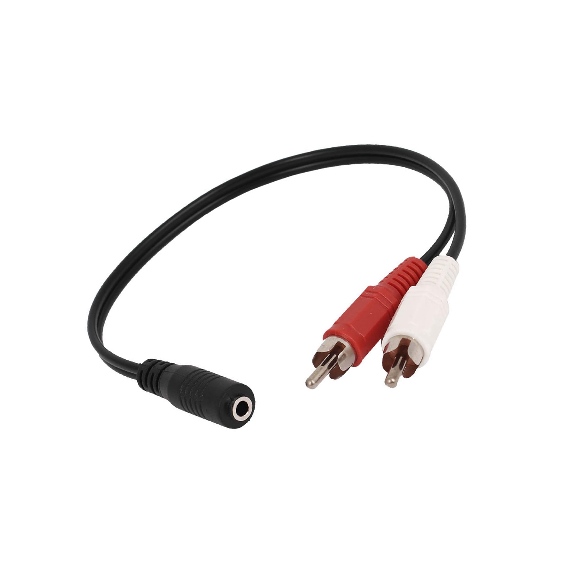 Partuto 3.5mm Female Stereo to 2 RCA Male AV Audio Aux Cable Cord Adapter Replacement