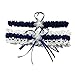 vimans Womens Navy Blue Garter Set for Wedding Garters for Bride Plus Size