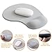 Office Mousepad with Gel Wrist Support - Ergonomic Gaming Desktop Mouse Pad Wrist Rest - Design Gamepad Mat Rubber Base for Laptop Computer -Silicone Non-Slip Special-Textured Surface (03Black)