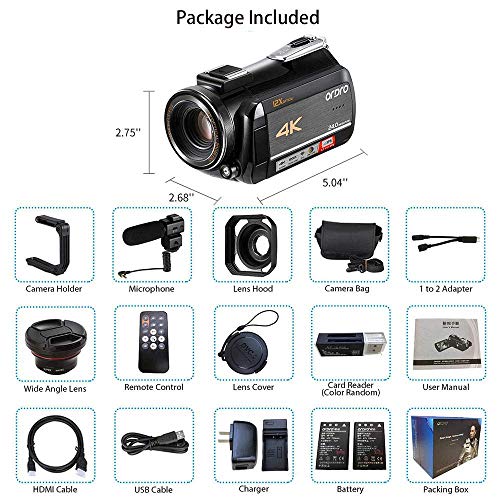 Videocmara-Cmara-de-Video-4K-ORDRO-AC5-con-Zoom-ptico-de-12x-31-Pantalla-Tctil-IPS-Ultra-HD-1080P-60FPS-Videocmaras-con-Cmara-Digital-con-Micrfono-y-Lente-Gran-Angular