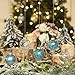 Sea Team Shatterproof Clear Plastic Christmas Ball Ornaments Decorative Xmas Balls Baubles Set with Stuffed Delicate Decorations (60mm/2.36 inch 30-Pack, Babyblue)
