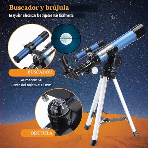 Aomekie Kids Telescope with Table Tripod, 32X Moon Observation Telescope for Kids, Great for Beginners and Foster Astronomical Interest