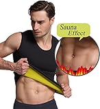 Mens Body Shapers Vest Slimming Sweat Tummy Fat Burner Tank Top for Weight Loss by Glamours