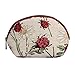 Signare Tapestry Cosmetic Bag Toiletry Makeup Bag for Women With Ladybug Floral Design (COSM-LDBD)