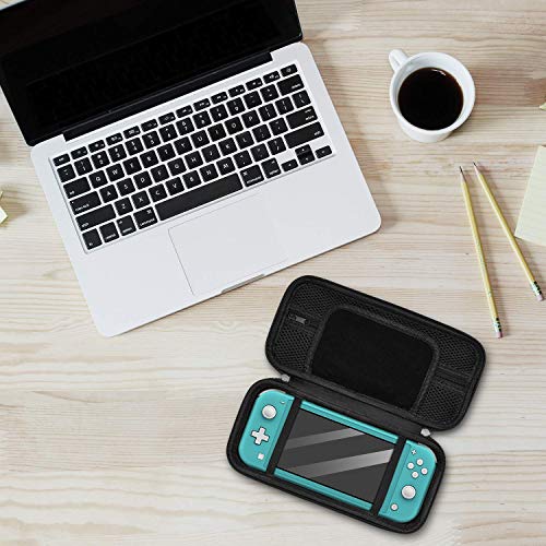 Carrying Case for Nintendo Switch Lite with Screen Protector,Donobi Protective Travel Case with 8 Game Slots and Portable Hard Shell Travel Pouch Storage for Switch Lite Console & Accessories-Red