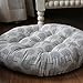 NOVWANG Cotton & Linen Round Floor Pillow Cushion Japanese Style Futon Seat Cushion Thicken Chair Wave Window Pad 21